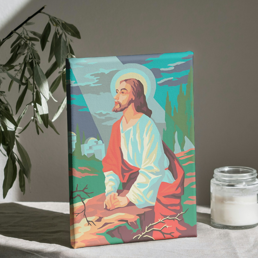 Jesus Sentado - Kit de Pinturas por Números
