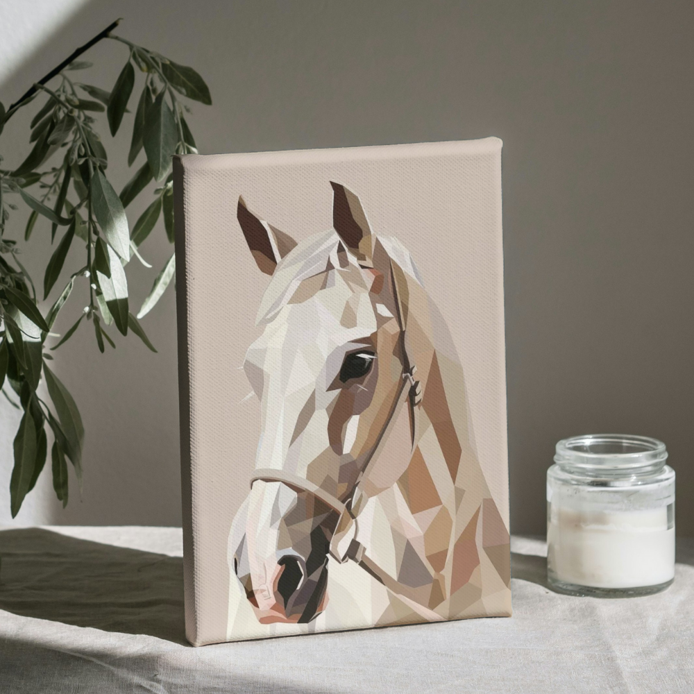 Caballo Blanco - Kit de Pinturas por Números