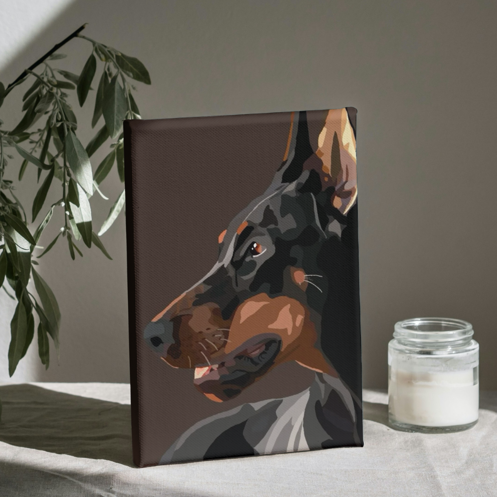 Perro Doberman - Kit de Pinturas por Números